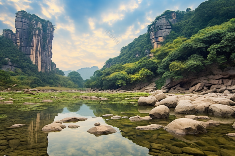 山水倒影蓝天美丽风景高清摄影图,高清,摄影图,摄影图片,图片大全,摄影图免费下载